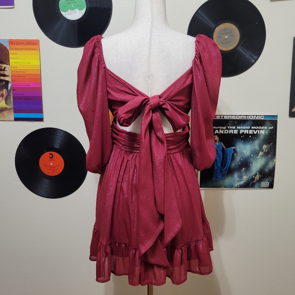 Lucy In The Sky | Neia Red Ruffle Dress - Picture 4 of 7